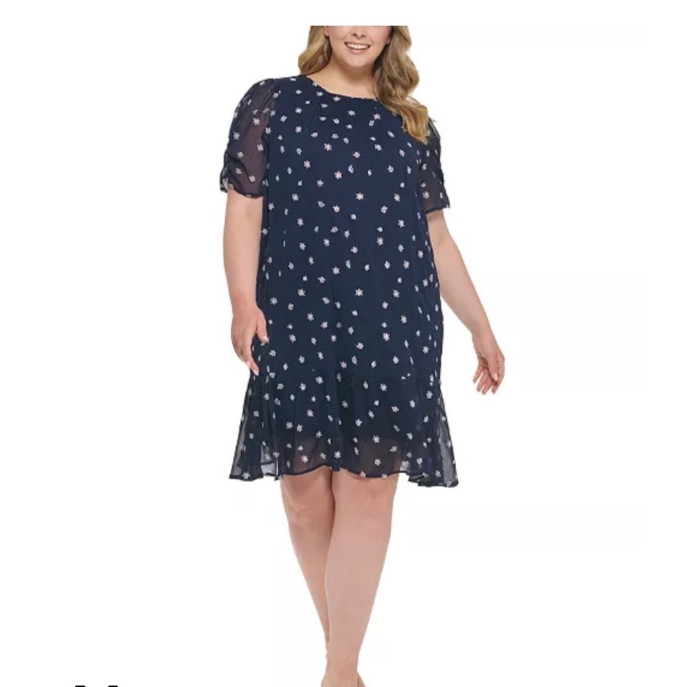 DKNY plus size printed dress - Picture 1 of 8